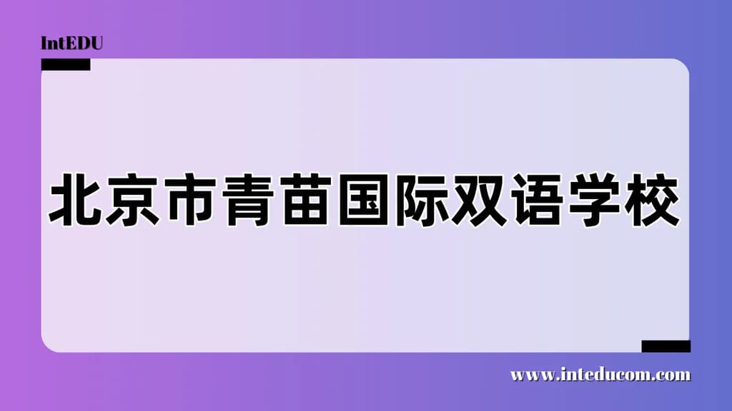 北京市青苗国际双语学校 - 图片 1