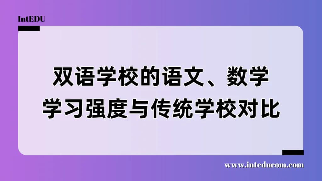 双语学校的语文、数学学习强度与传统学校对比 - 图片 1