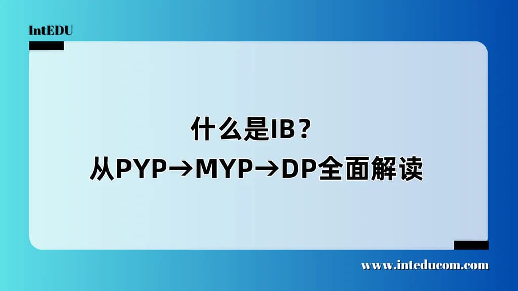 什么是IB？从PYP→MYP→DP全面解读 - 图片 1
