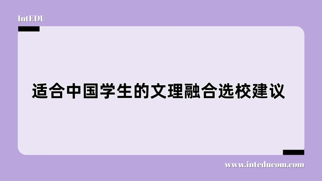 适合中国学生的文理融合选校建议 - 图片 1