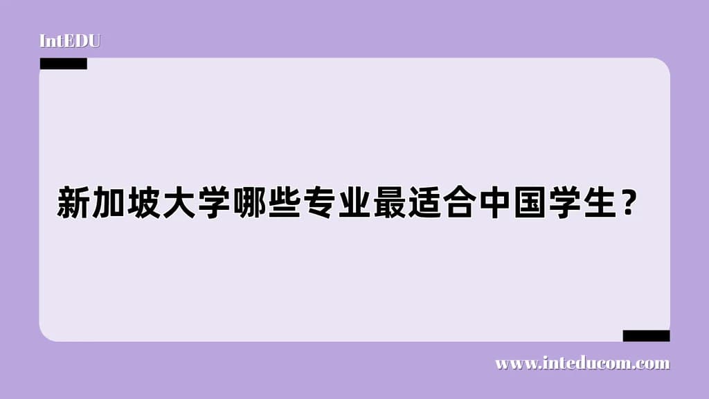 新加坡大学哪些专业最适合中国学生？ - 图片 1